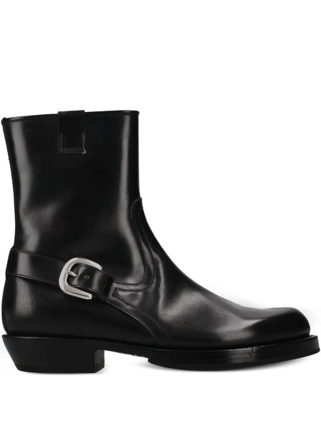  Premiata Zip Buckle Boots - Black 