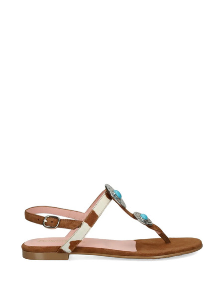 Pretty Ballerinas Judy Embellishment-strap Sandals - Brown 