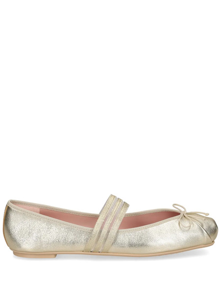  Pretty Ballerinas Kristen Metallic Ballet Flats - Gold 