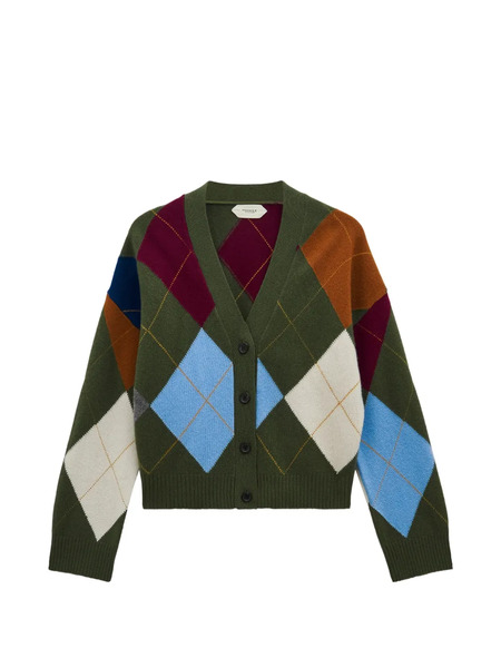 Pringle Of Scotland Argyle-pattern Cardigan - Green 