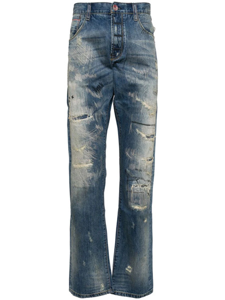 Private Stock Whiskering Effect Jeans - Blue 