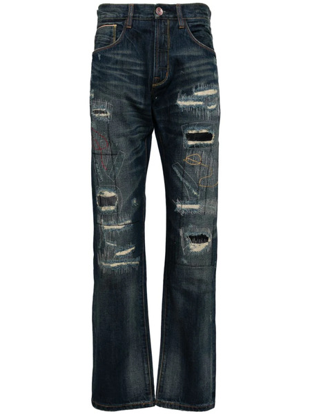  Private Stock Whiskering Effect Jeans - Blue 