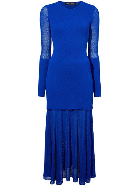  Proenza Schouler Anita Fine-knit Maxi Dress - Blue 