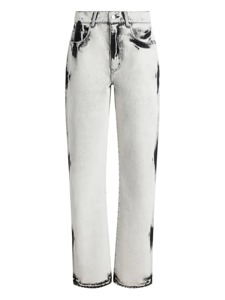  Proenza Schouler Bleached-effect Straight-leg Jeans - White 