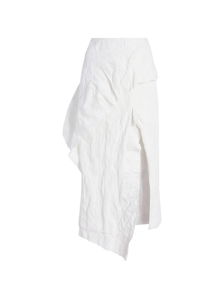  Proenza Schouler Hansly Ruffled Midi Skirt - White 