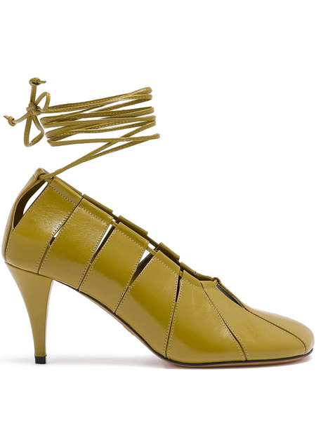  Proenza Schouler Leather Heeled Pumps - Green 