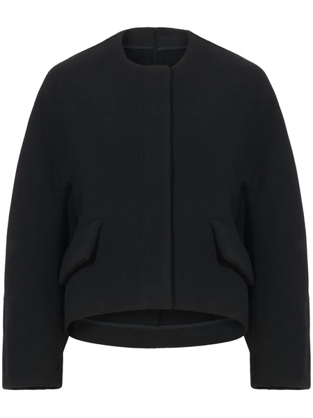  Proenza Schouler Melton Wool Boxy Jacket - Black 