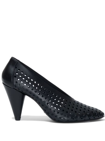  Proenza Schouler 85mm Perforated Leather Pumps - Black 