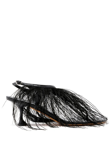  Proenza Schouler 60mm Tee Sandals - Black 