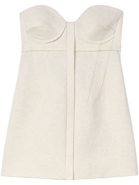  Proenza Schouler Patterned-jacquard Bustier Top - Neutrals 