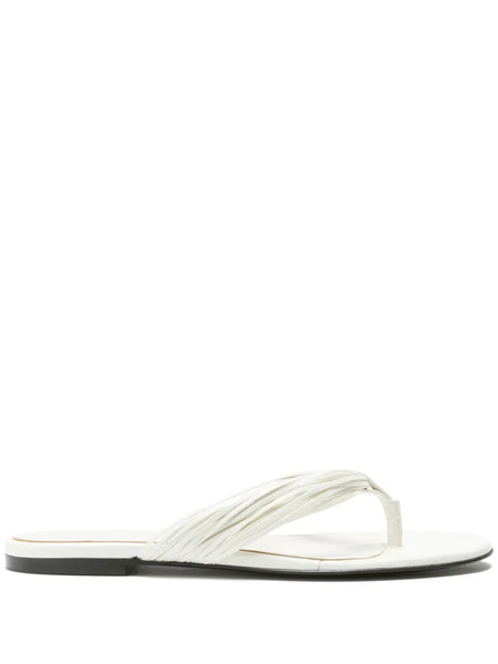  Proenza Schouler Pleated-strap Flat Sandals - White 