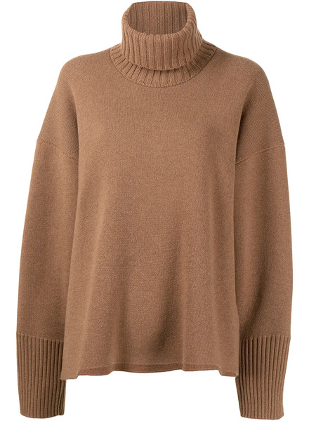  Proenza Schouler Roll-neck Drop-shoulder Jumper - Brown 