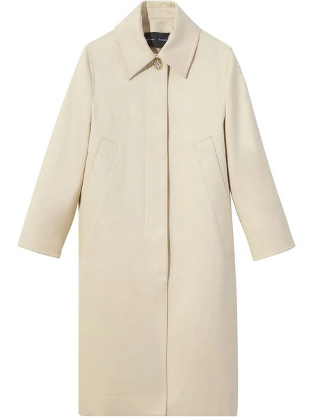  Proenza Schouler Single-breasted Cotton Coat - Neutrals 