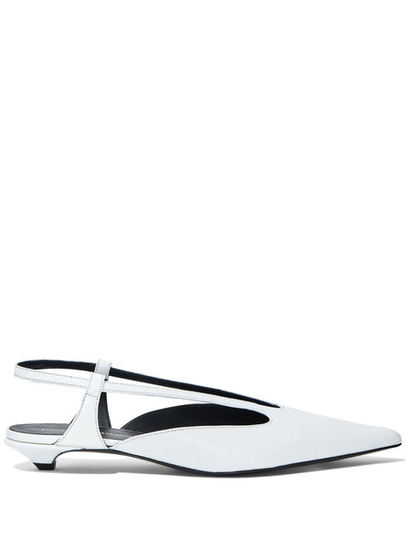  Proenza Schouler Slingback Leather Pumps - White 