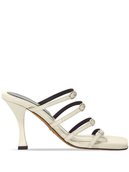  Proenza Schouler Square Strappy 90mm Sandals - Neutrals 