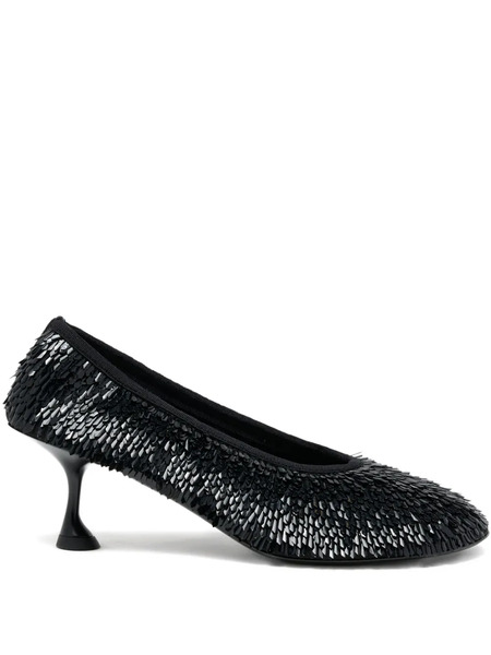  Proenza Schouler Tee Sequinned Pumps - Black 