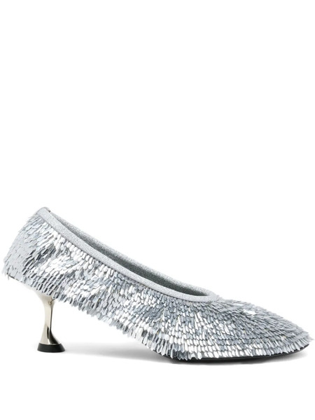  Proenza Schouler Tee Sequinned Pumps - Silver 