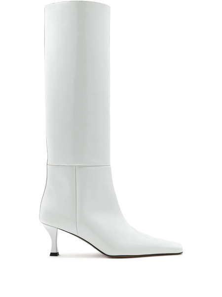  Proenza Schouler Trap Leather Knee-high Boots - White 