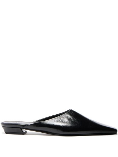  Proenza Schouler Trap Leather Slides - Black 