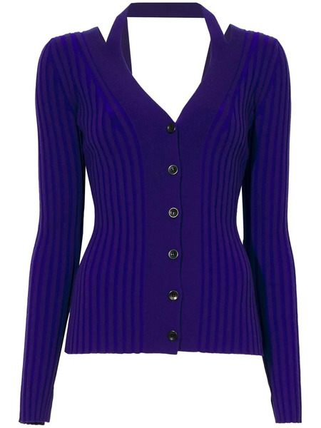  Proenza Schouler White Label Knit Halter Sweater - Blue 