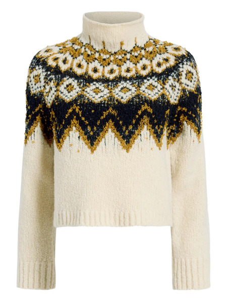  Proenza Schouler White Label Lizzy Fairisle-pattern Turtleneck Sweater - Neutrals 