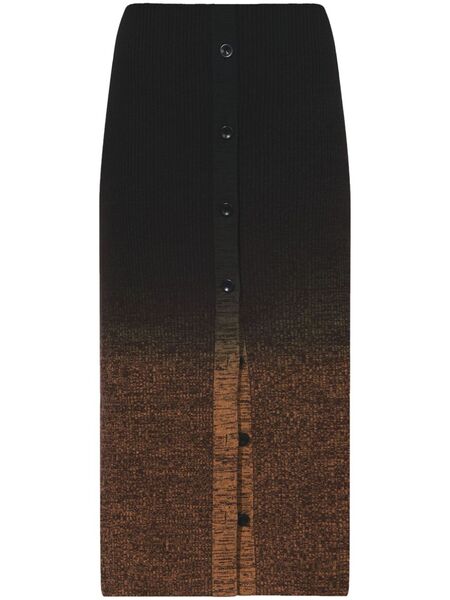  Proenza Schouler White Label Marl Gradient-effect Skirt - Brown 