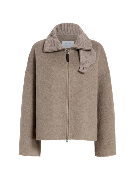  Proenza Schouler White Label Roll Neck Zip Carina Jacket - Neutrals 