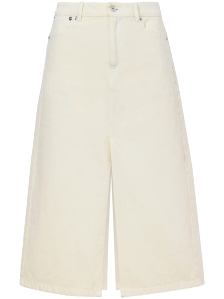  Proenza Schouler White Label Sloan Washed-denim Mid Skirt - Neutrals 