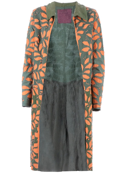  Projet Alabama Leaf Patterned Coat - Green 