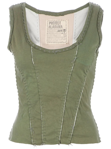  Projet Alabama Stitch Trim Tank Top - Green 