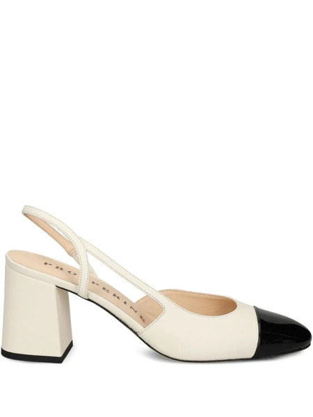  Prosperine 65mm Slingback Cap-toe Pumps - White 