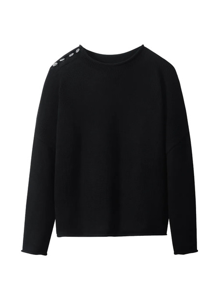  Protémoa Buttoned-shoulder Sweater - Black 