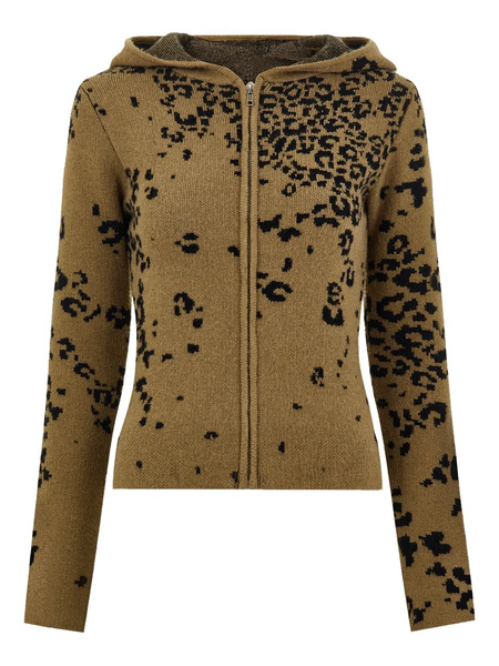  Protémoa Cheetah-print Zip-up Hoodie - Neutrals 