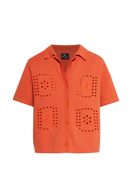  Ps Paul Smith Broderie-anglaise Shirt - Orange 