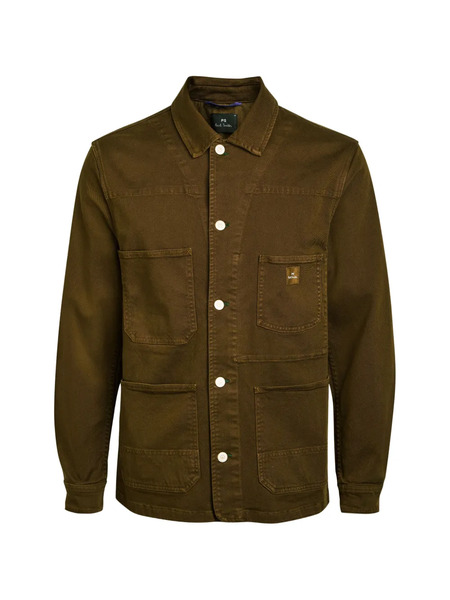  Ps Paul Smith Button Fastening Pocket Shirt Jacket - Brown 