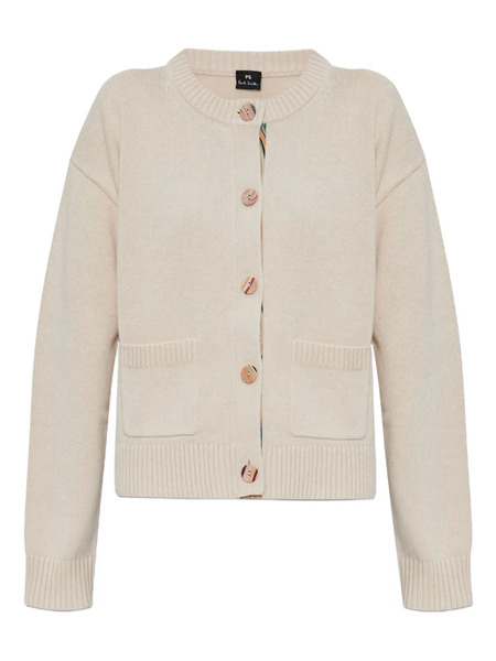  Ps Paul Smith Button-front Knitted Cardigan - Neutrals 