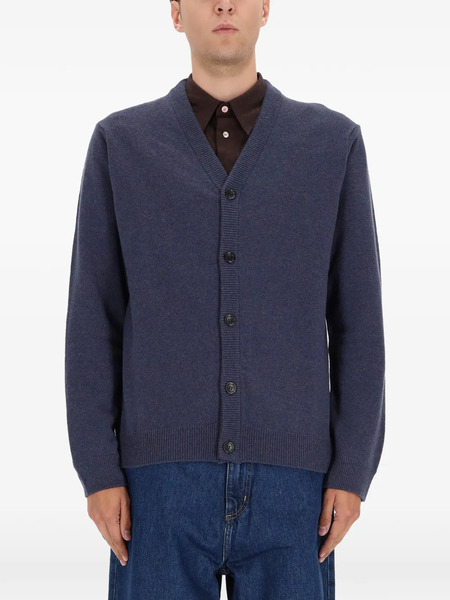  Ps Paul Smith Button V-neck Cardigan - Blue 
