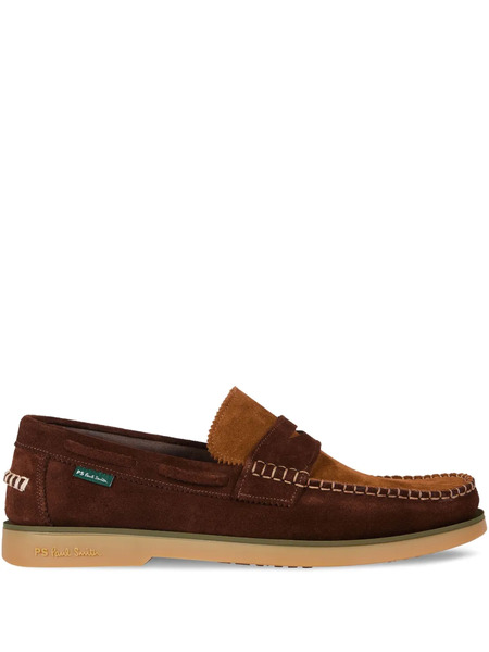  Ps Paul Smith Contrast-stitching Suede Loafers - Brown 
