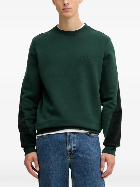  Ps Paul Smith Corduroy-panel Sweatshirt - Green 