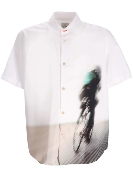  Ps Paul Smith Cyclist Silhouette Shirt - White 