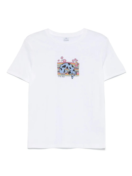  Ps Paul Smith Dog Hug T-shirt - White 