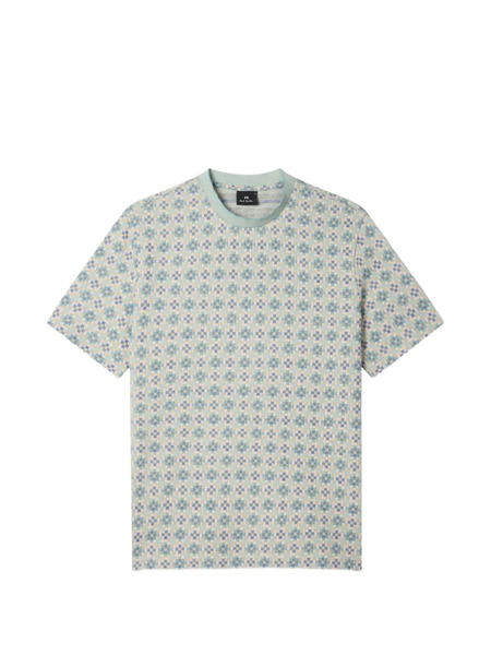  Ps Paul Smith Geo Tile Patterned Short-sleeve T-shirt - Blue 