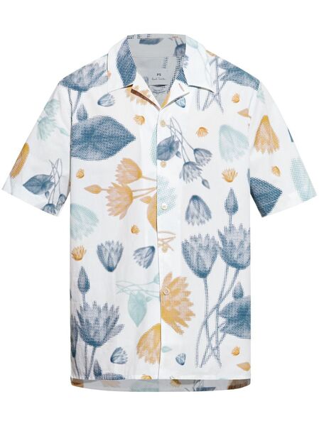  Ps Paul Smith Half Tone Floral Shirt - White 