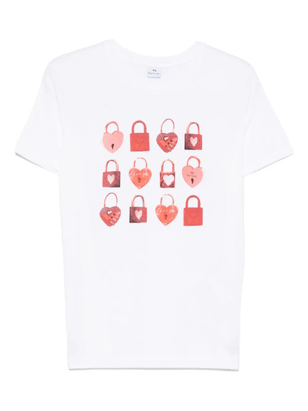  Ps Paul Smith Heart Padlock T-shirt - White 
