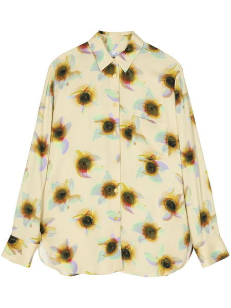  Ps Paul Smith Ibiza Sunflair-print Shirt - Yellow 
