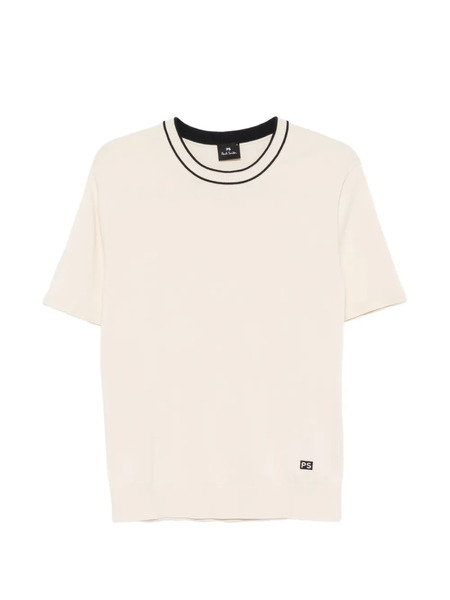  Ps Paul Smith Logo-embroidered T-shirt - Neutrals 