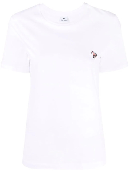  Ps Paul Smith Logo-patch Organic Cotton T-shirt - White 