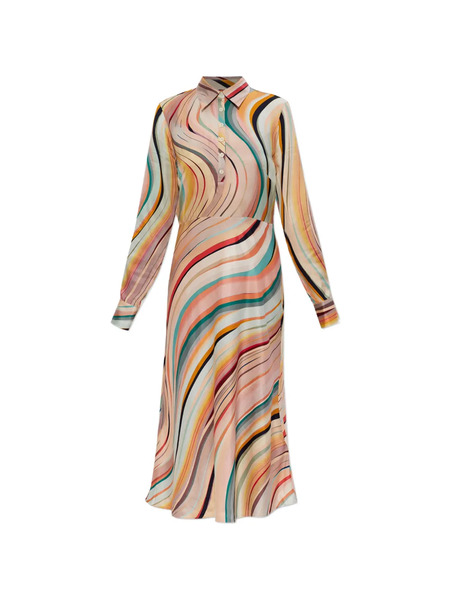  Ps Paul Smith Long-sleeve Midi Dress - Neutrals 