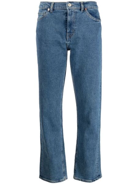  Ps Paul Smith Mid-rise Cropped Jeans - Blue 