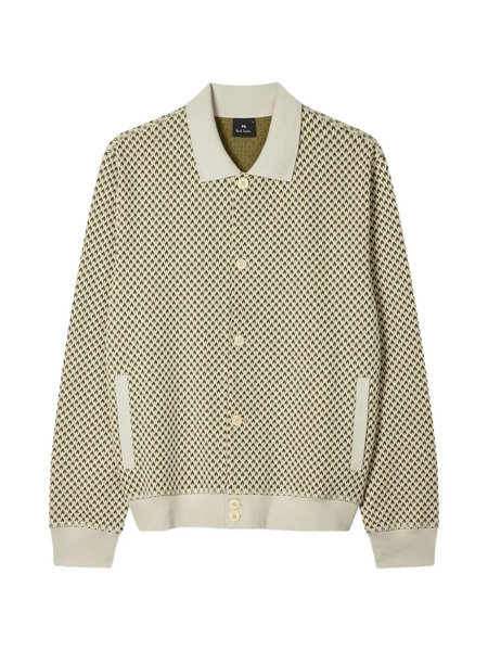  Ps Paul Smith Patterned Button-up Cardigan - Neutrals 